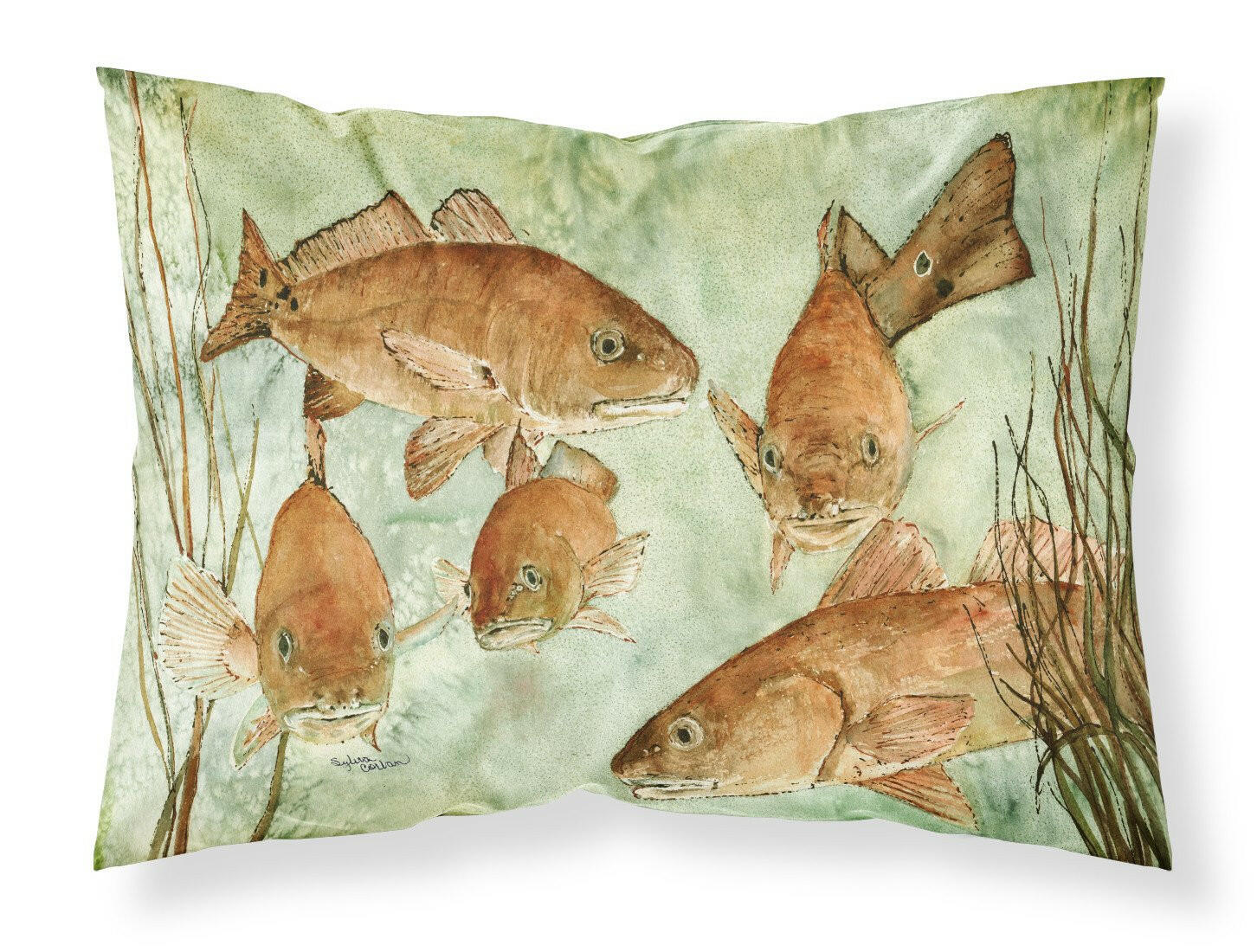 Red Fish Swim Fabric Standard Pillowcase 8983PILLOWCASE by Caroline's Treasures