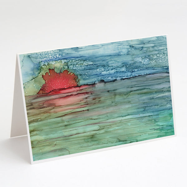 Buy this Abstract Sunset on the Water Greeting Cards and Envelopes Pack of 8