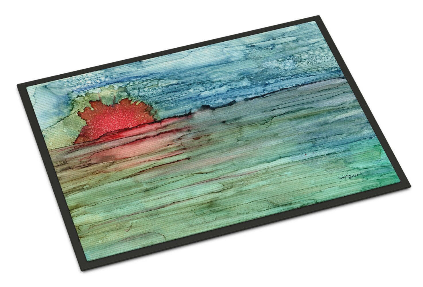Abstract Sunset on the Water Indoor or Outdoor Mat 24x36 8984JMAT - the-store.com