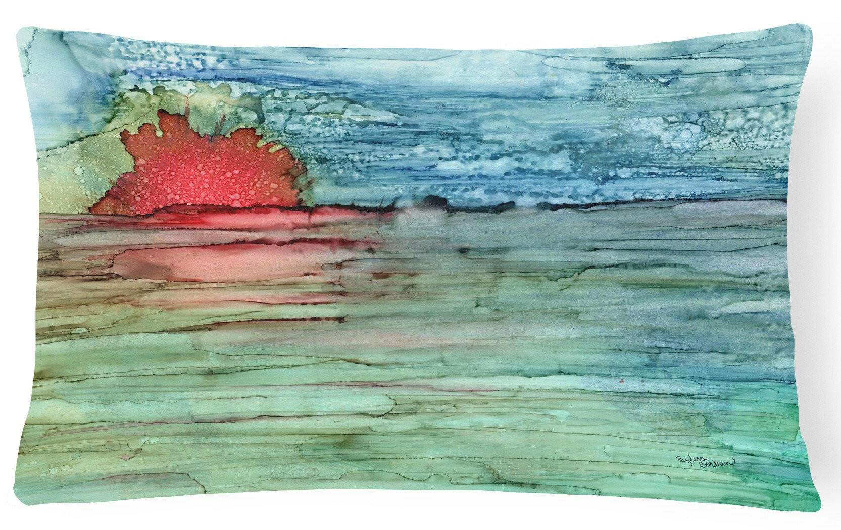 Abstract Sunset on the Water Fabric Decorative Pillow 8984PW1216 by Caroline's Treasures