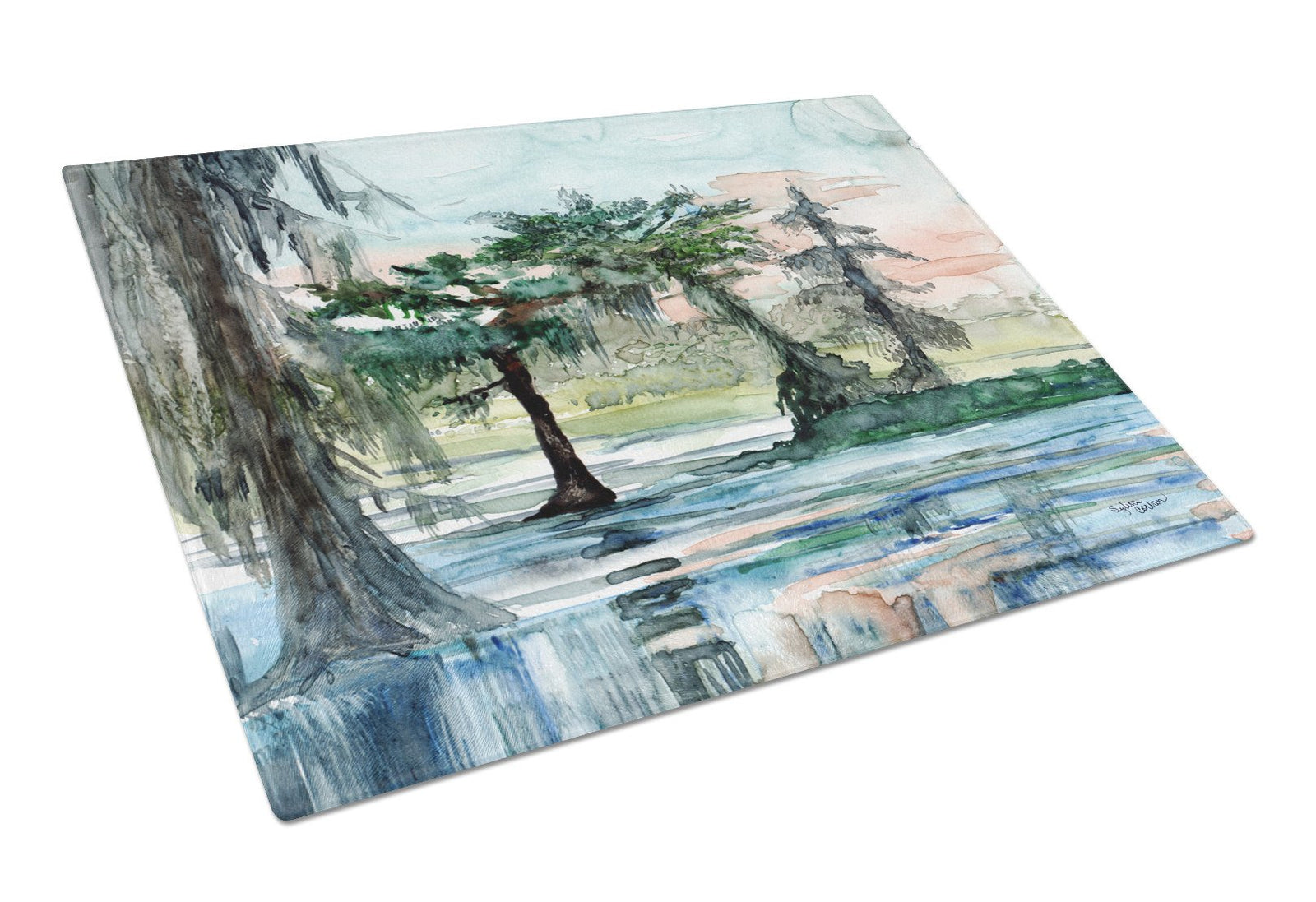 In the Swamp Glass Cutting Board Large 8985LCB by Caroline's Treasures