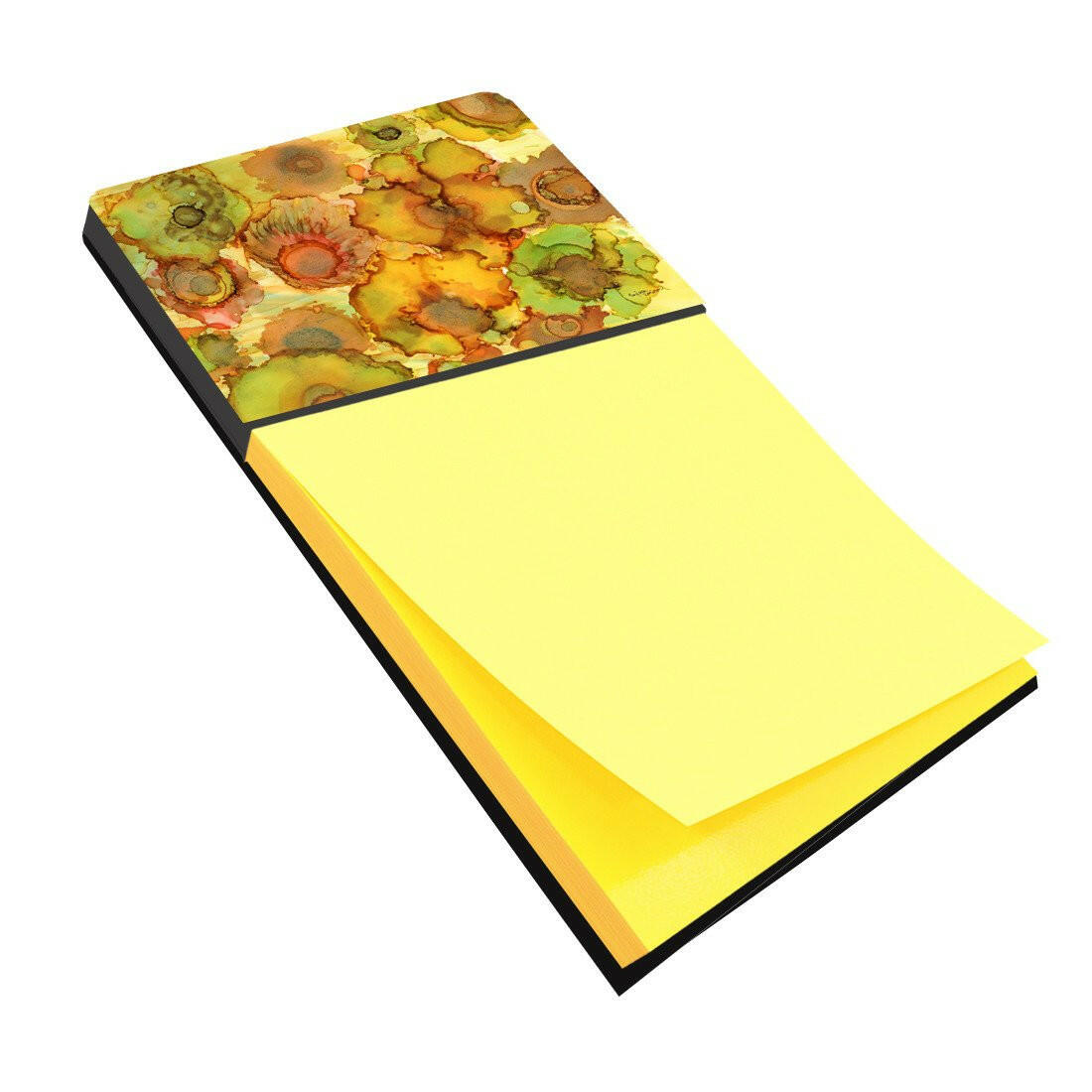 Abstract Flowers in Yellows and Oranges Sticky Note Holder 8986SN by Caroline&#39;s Treasures