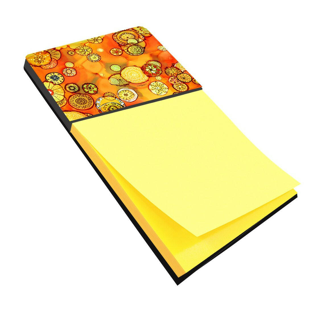 Abstract Flowers in Oranges and Yellows Sticky Note Holder 8987SN by Caroline&#39;s Treasures