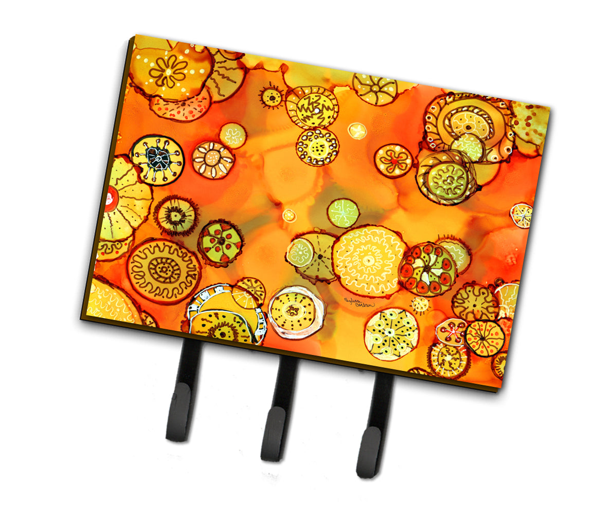 Abstract Flowers in Oranges and Yellows Leash or Key Holder 8987TH68