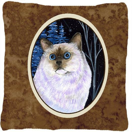 Starry Night Cat - Birman Decorative   Canvas Fabric Pillow by Caroline's Treasures