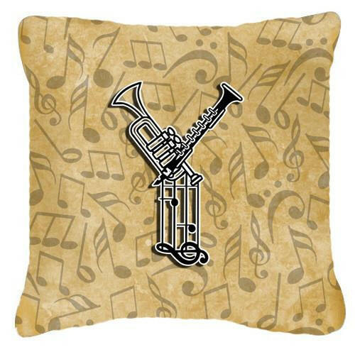 Letter Y Musical Instrument Alphabet Canvas Fabric Decorative Pillow CJ2004-YPW1414 by Caroline's Treasures