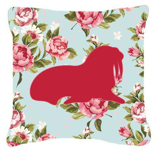 Walrus Shabby Chic Blue Roses   Canvas Fabric Decorative Pillow BB1017 - the-store.com