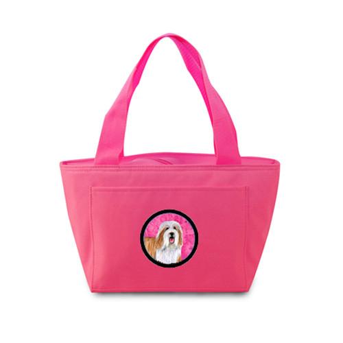 Pink Bearded Collie  Lunch Bag or Doggie Bag LH9375PK by Caroline&#39;s Treasures