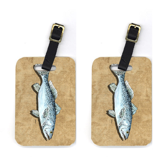 Pair of Speckled Trout Luggage Tags by Caroline&#39;s Treasures