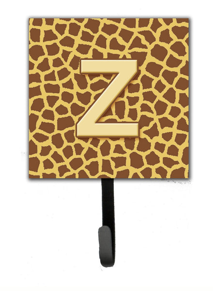 Letter Z Initial Monogram - Giraffe Leash Holder or Key Hook by Caroline's Treasures