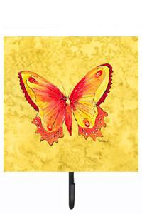 Butterfly on Yellow Leash or Key Holder by Caroline's Treasures