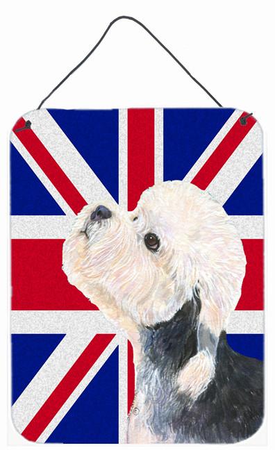 Dandie Dinmont Terrier with English Union Jack British Flag Wall or Door Hanging Prints SS4945DS1216 by Caroline&#39;s Treasures
