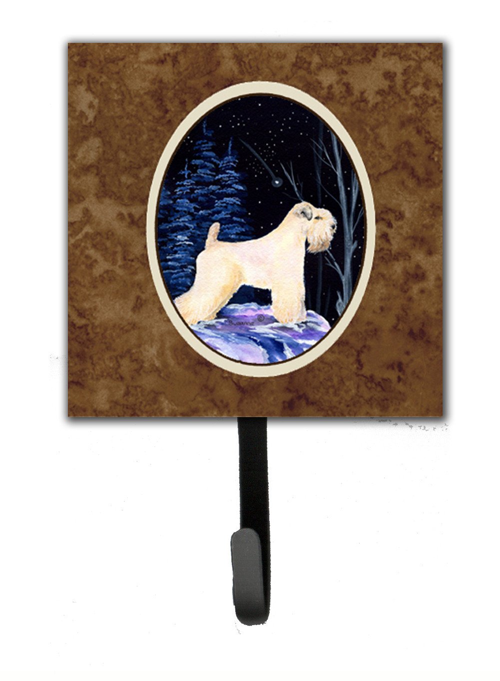 Starry Night Wheaten Terrier Soft Coated Leash Holder or Key Hook by Caroline&#39;s Treasures