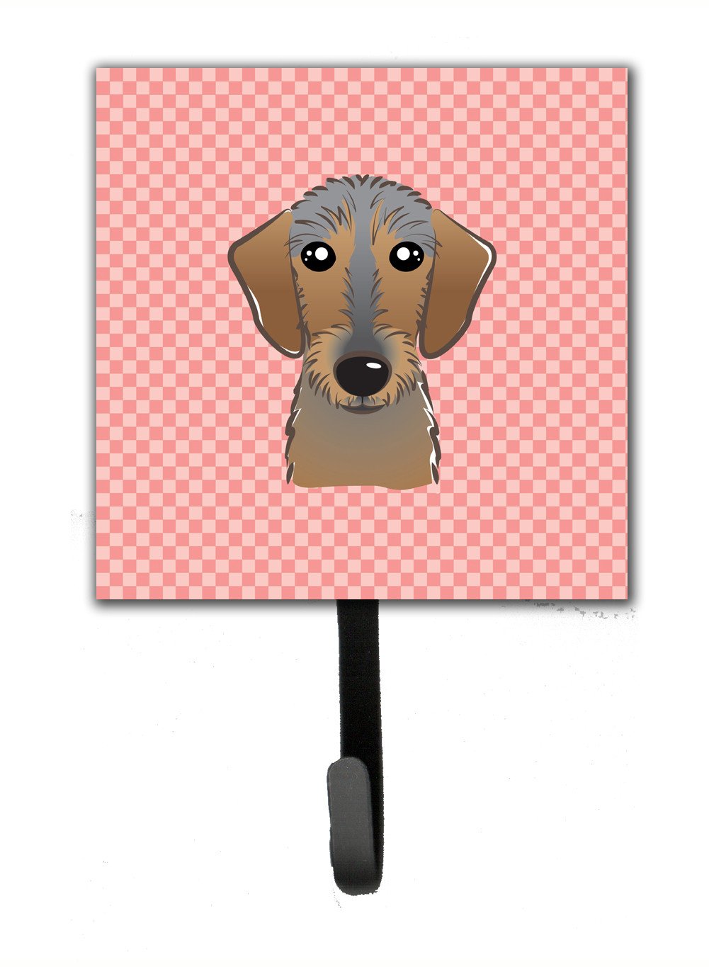 Checkerboard Pink Wirehaired Dachshund Leash or Key Holder BB1233SH4 by Caroline&#39;s Treasures
