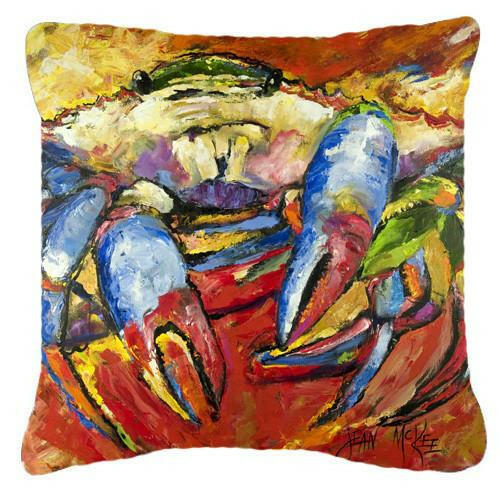 Red Crab Canvas Fabric Decorative Pillow JMK1252PW1414 by Caroline&#39;s Treasures