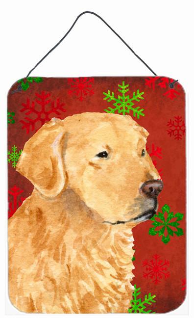 Golden Retriever Snowflakes Holiday Christmas Wall or Door Hanging Prints by Caroline&#39;s Treasures
