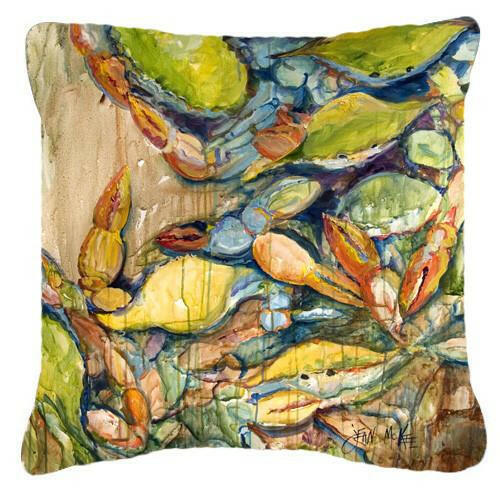 Jubilee Crabs Canvas Fabric Decorative Pillow JMK1248PW1414 by Caroline&#39;s Treasures