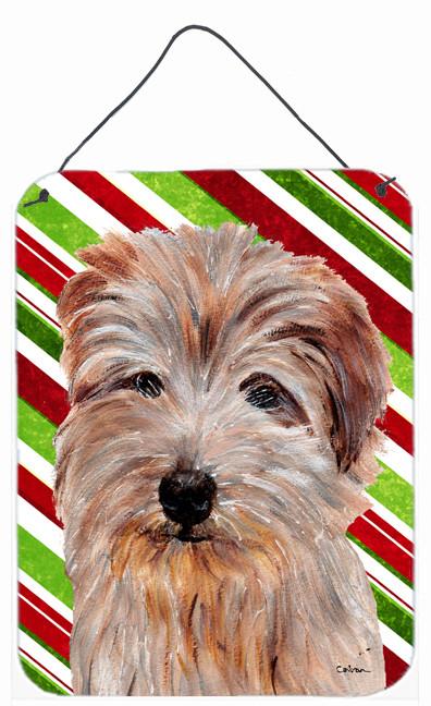 Norfolk Terrier Candy Cane Christmas Wall or Door Hanging Prints SC9808DS1216 by Caroline's Treasures