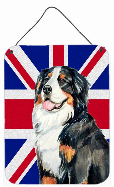 Bernese Mountain Dog with English Union Jack British Flag Wall or Door Hanging Prints LH9486DS1216 by Caroline&#39;s Treasures