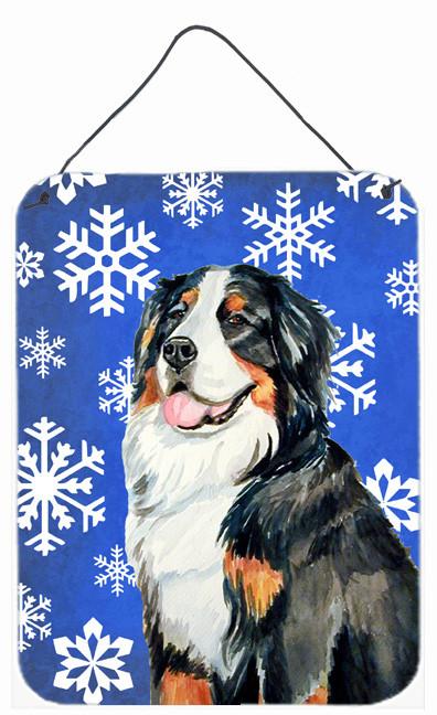 Bernese Mountain Dog Winter Snowflakes Holiday Wall or Door Hanging Prints by Caroline&#39;s Treasures