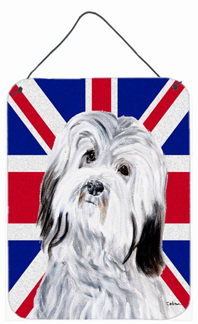 Havanese with English Union Jack British Flag Wall or Door Hanging Prints SC9874DS1216 by Caroline&#39;s Treasures