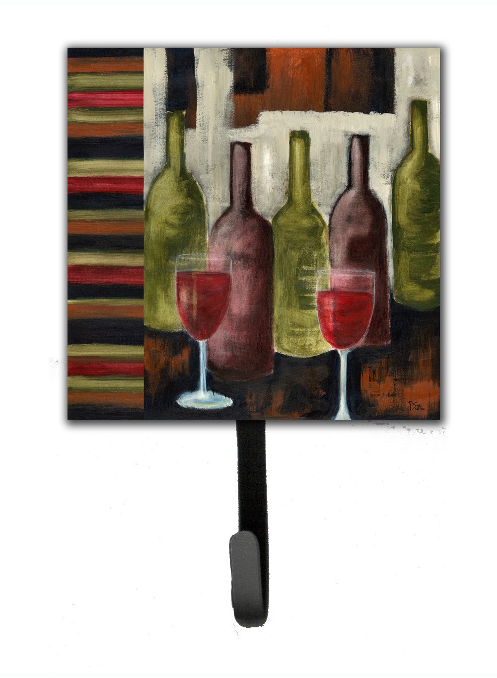 Red Wine by Petrina Sutton Leash or Key Holder PET216ASH4 by Caroline&#39;s Treasures