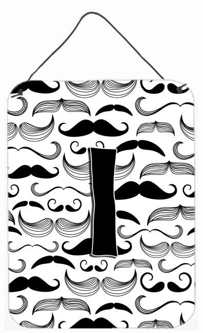 Letter I Moustache Initial Wall or Door Hanging Prints CJ2009-IDS1216 by Caroline&#39;s Treasures