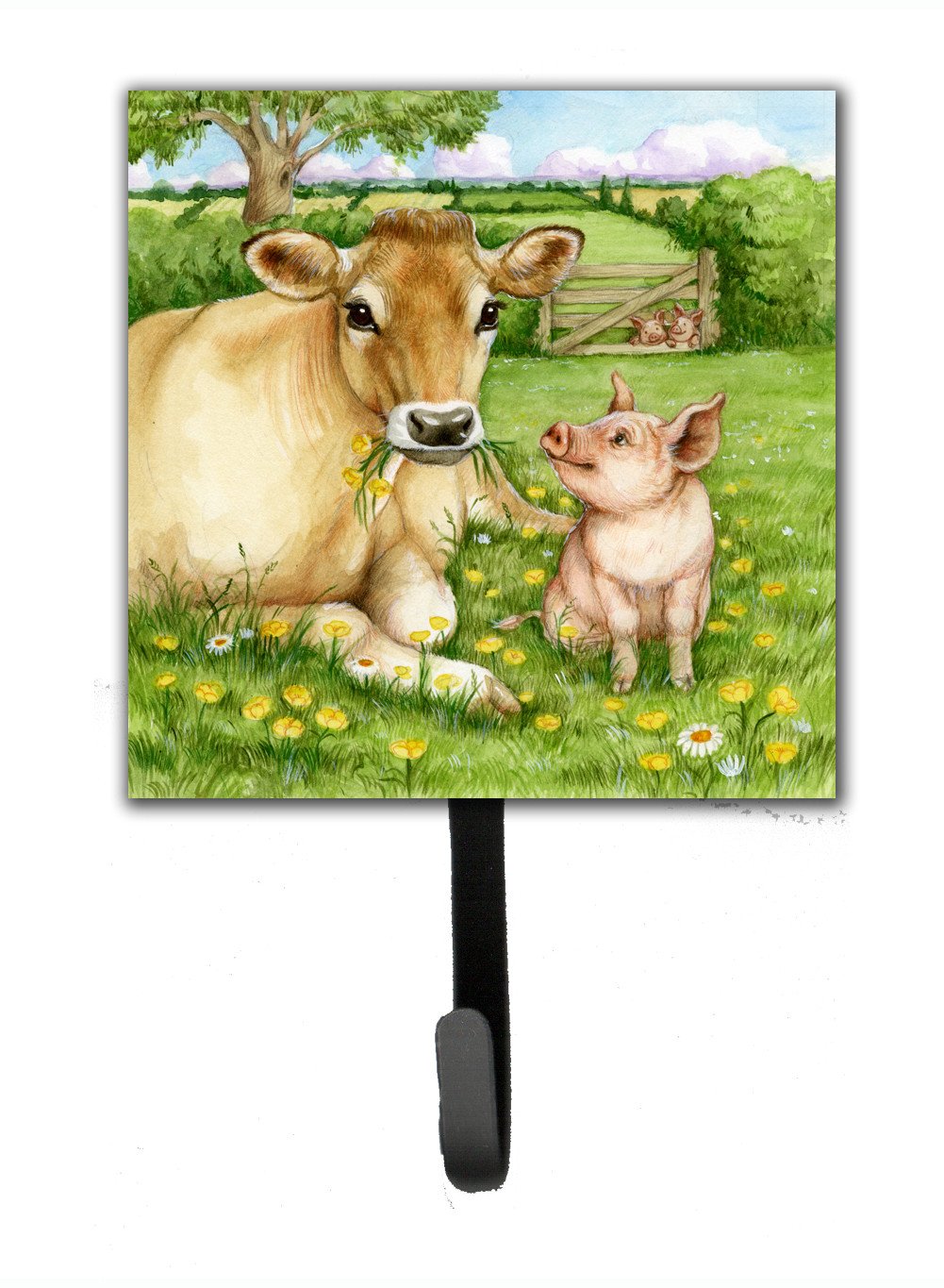 Pigs and Cow Good Friends Leash or Key Holder CDCO0360SH4 by Caroline's Treasures