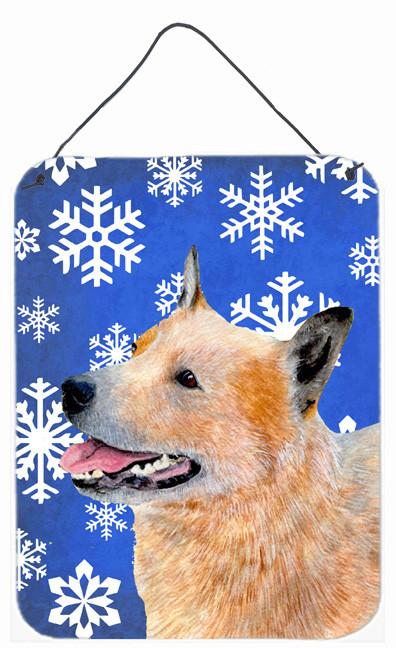 Australian Cattle Dog Winter Snowflakes Holiday Wall or Door Hanging Prints by Caroline's Treasures