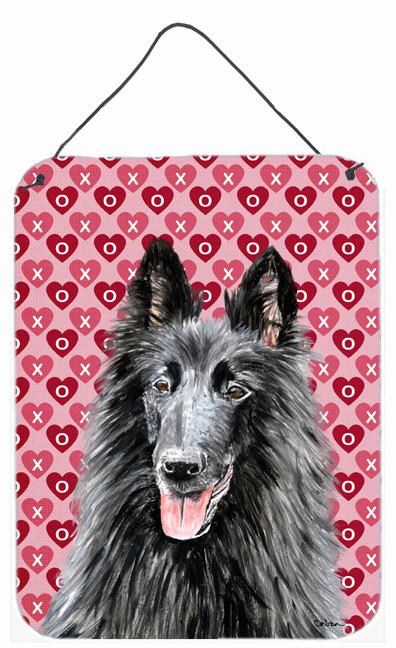 Belgian Sheepdog Hearts Love and Valentine&#39;s Day Wall or Door Hanging Prints by Caroline&#39;s Treasures