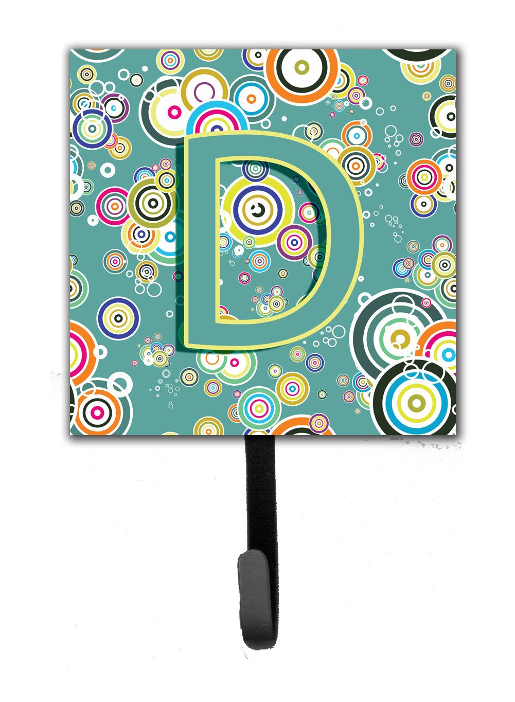 Letter D Circle Circle Teal Initial Alphabet Leash or Key Holder CJ2015-DSH4 by Caroline's Treasures