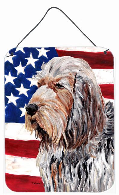 Otterhound with American Flag USA Wall or Door Hanging Prints SC9636DS1216 by Caroline's Treasures
