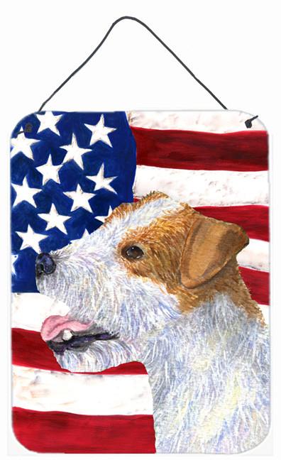 USA American Flag with Jack Russell Terrier Wall or Door Hanging Prints by Caroline's Treasures
