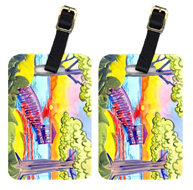 Pair of 2 Dock at the pier Luggage Tags by Caroline's Treasures