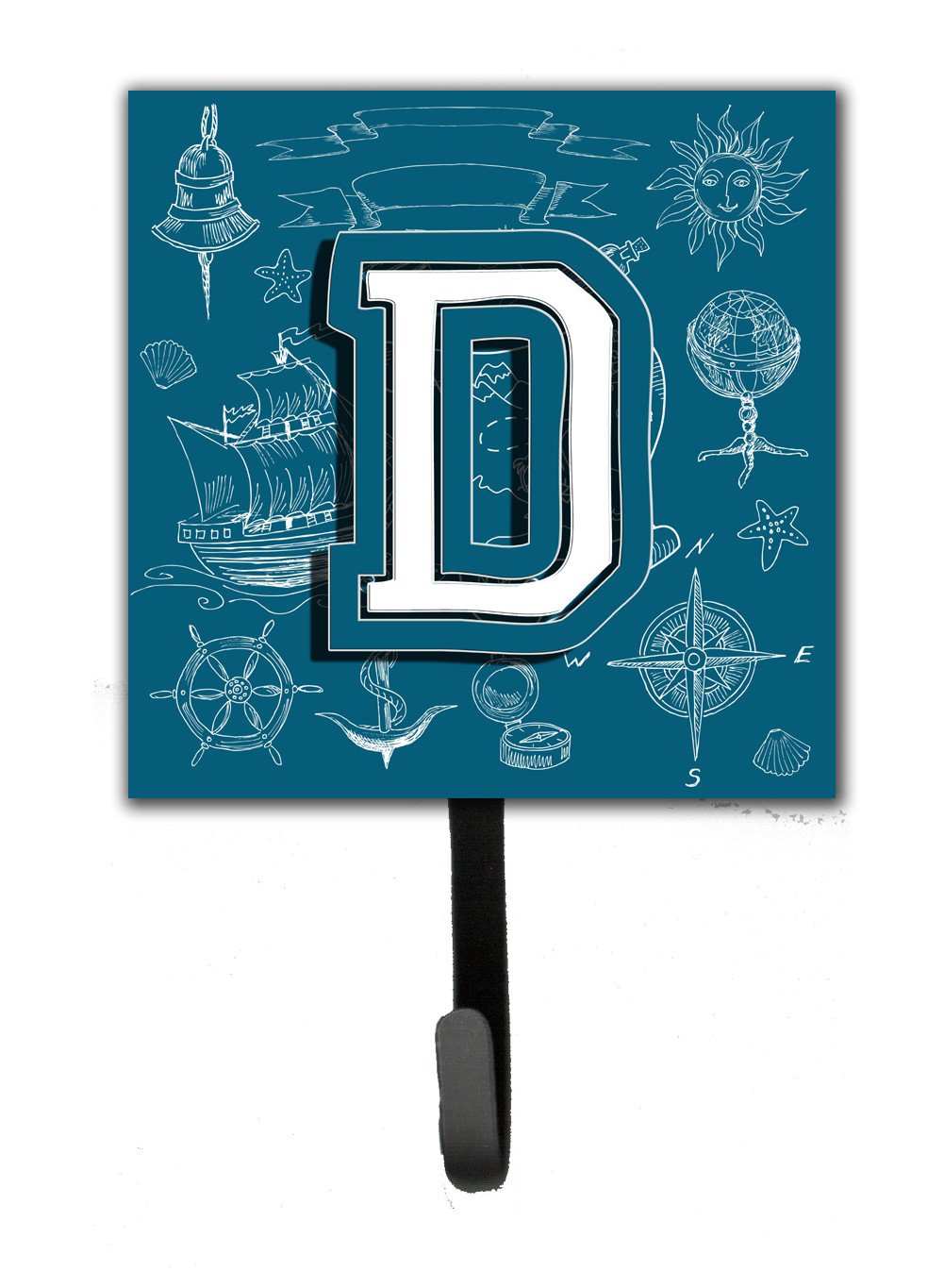 Letter D Sea Doodles Initial Alphabet Leash or Key Holder CJ2014-DSH4 by Caroline&#39;s Treasures