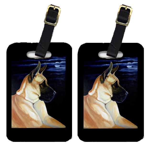 Pair of 2 Moonlight Fawn Great Dane Luggage Tags by Caroline&#39;s Treasures