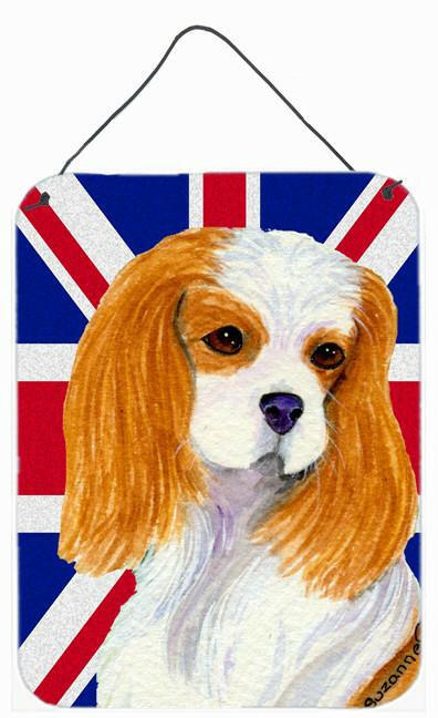 Cavalier Spaniel with English Union Jack British Flag Wall or Door Hanging Prints SS4969DS1216 by Caroline's Treasures