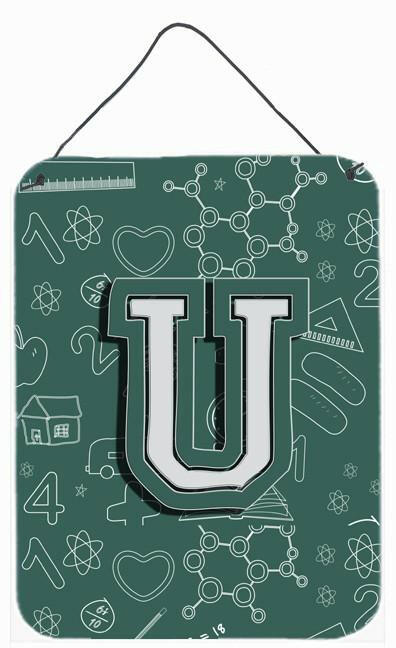 Caroline's Treasures Letter U Back to School Initial Wall or Door Hanging Prints CJ2010-UDS1216