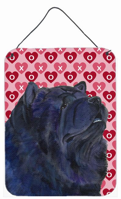 Chow Chow Hearts Love and Valentine&#39;s Day Portrait Wall or Door Hanging Prints by Caroline&#39;s Treasures
