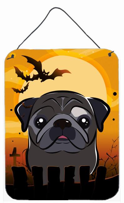 Halloween Black Pug Wall or Door Hanging Prints BB1821DS1216 by Caroline's Treasures
