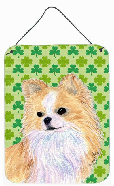 Chihuahua St. Patrick&#39;s Day Shamrock Portrait Wall or Door Hanging Prints by Caroline&#39;s Treasures