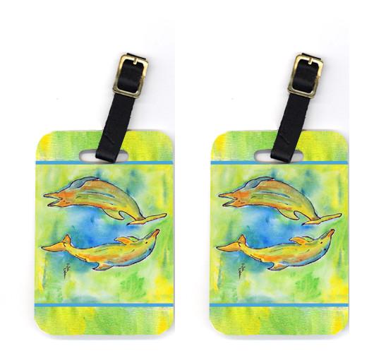 Pair of Dolphin Luggage Tags by Caroline&#39;s Treasures