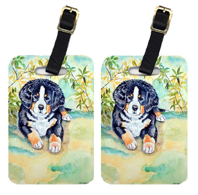 Pair of 2 Bernese Mountain Dog Puppy Luggage Tags by Caroline's Treasures