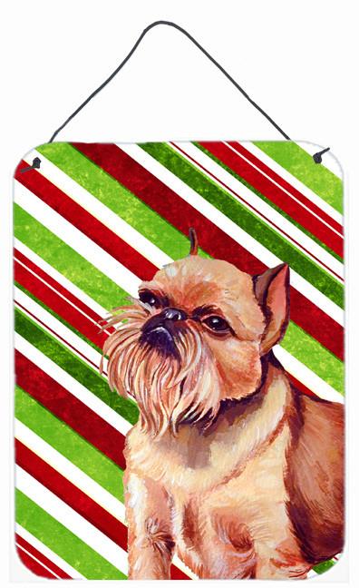 Brussels Griffon Candy Cane Holiday Christmas Wall or Door Hanging Prints by Caroline's Treasures