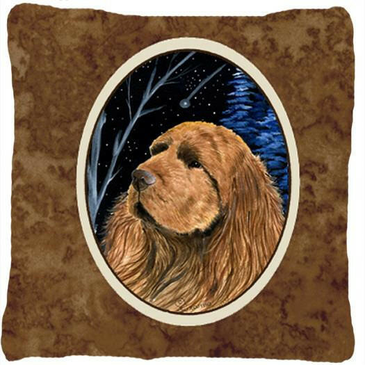 Starry Night Sussex Spaniel Decorative   Canvas Fabric Pillow by Caroline&#39;s Treasures