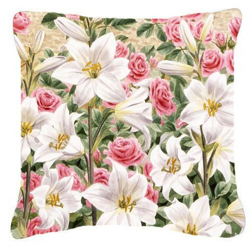 Lilies and Roses by Sarah Adams Canvas Decorative Pillow ASAD0115PW1414 - the-store.com