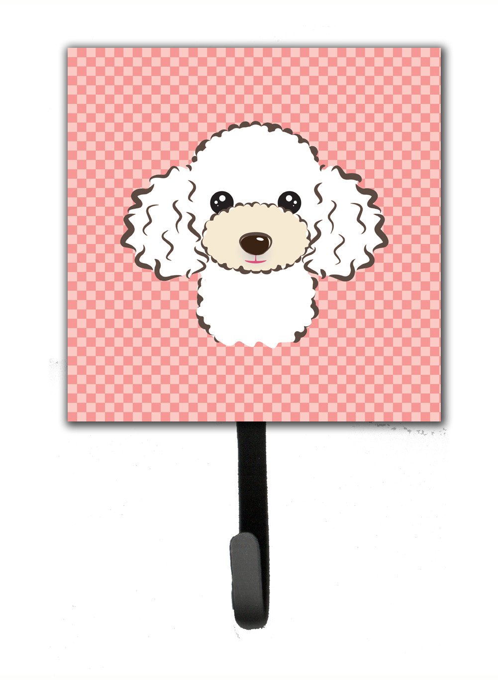 Checkerboard Pink White Poodle Leash or Key Holder BB1257SH4 by Caroline&#39;s Treasures