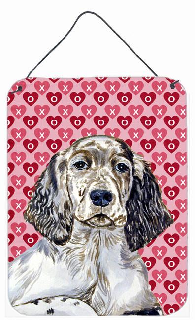 English Setter Hearts Love and Valentine&#39;s Day Wall or Door Hanging Prints by Caroline&#39;s Treasures
