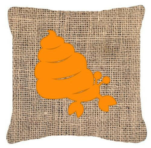 Hermit Crab Burlap and Orange   Canvas Fabric Decorative Pillow BB1092 - the-store.com