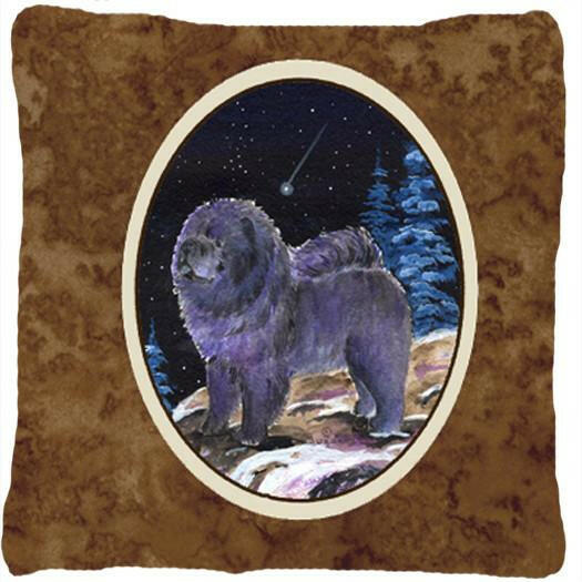 Starry Night Chow Chow Decorative   Canvas Fabric Pillow by Caroline's Treasures